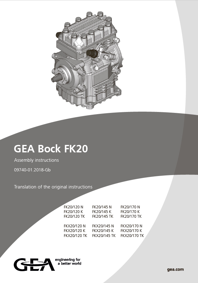 Руководство по монтажу GEA Bock FK20